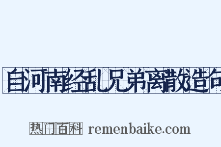 自河南经乱兄弟离散造句是什么意思的图片